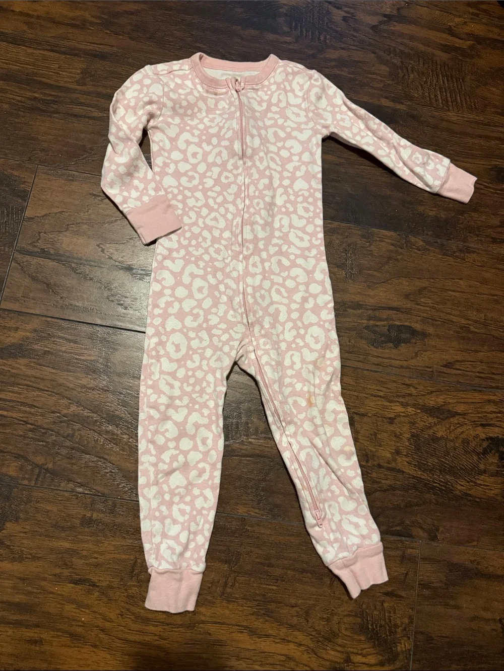 Old navy pink leopard onesie pajamas size 2T